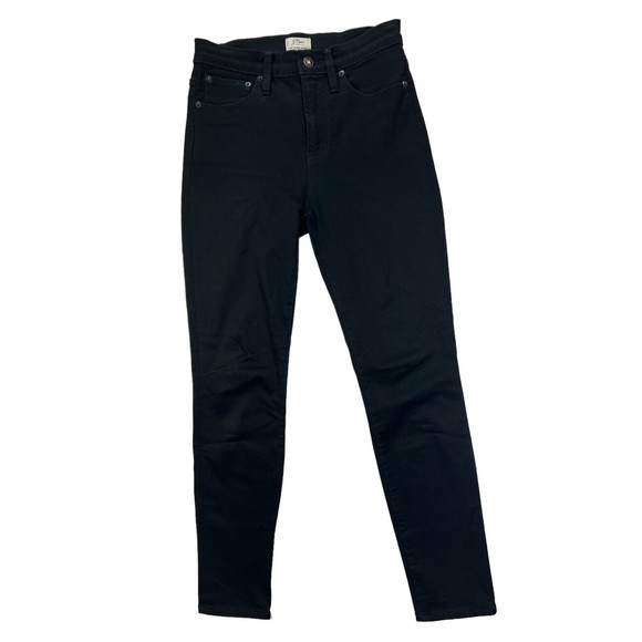 J.Crew 10” High Rise ToothPick Black Stretch Women’s Skinny Jean H6006 Size 26